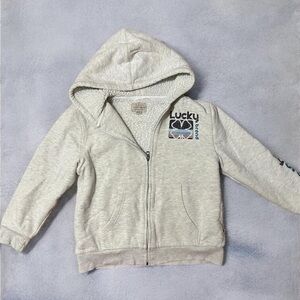 Lucky Brand Light Gray Sherpa lined Hoodie